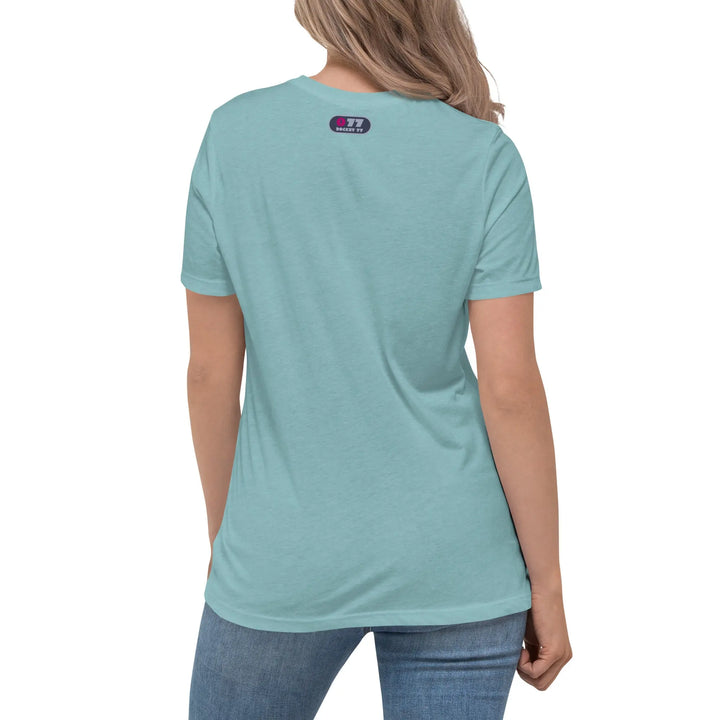 Light blue Absofuckinlutely Relaxed Fit Tee with logo on upper back to make a statement