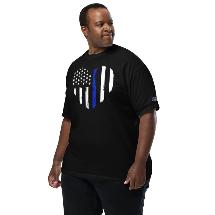 AMERICAN FLAG & HEART - Unisex heavyweight t-shirt - Unisex T-Shirt