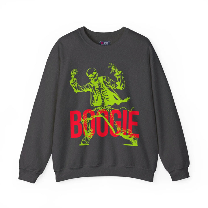 BOOGIE MAN Dancing Zombie - Crewneck Sweatshirt - S / Dark Heather - Sweatshirt