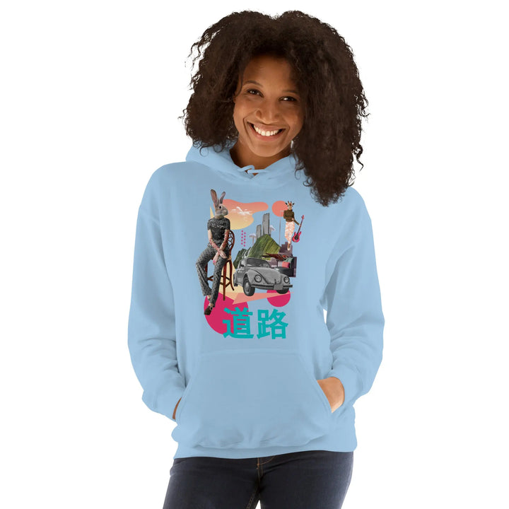 BUNNY N BEETLE - Unisex Hoodie - Light Blue / S - Unisex Hoodie