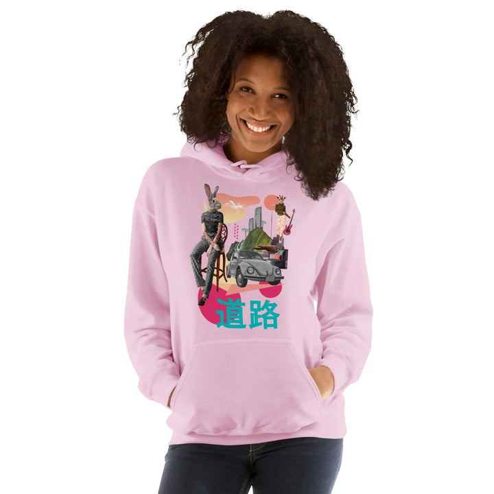 BUNNY N BEETLE - Unisex Hoodie - Light Pink / S - Unisex Hoodie