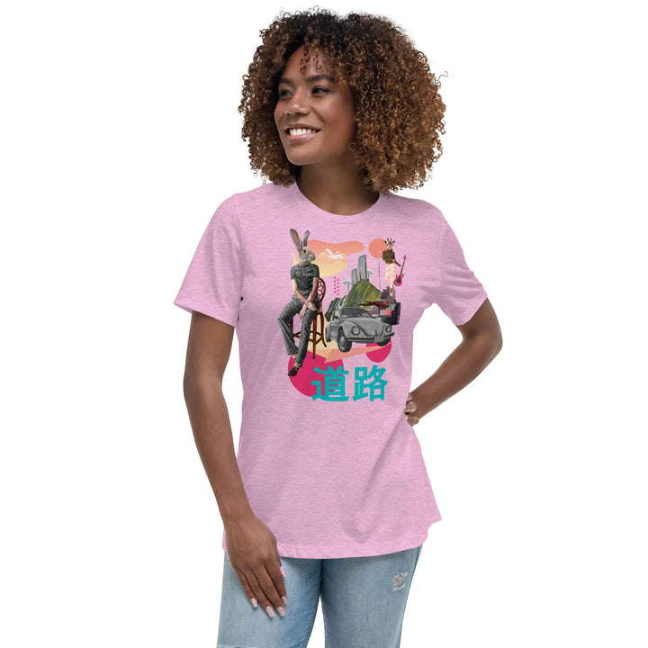 BUNNY N BEETLE - Women’s Relaxed T-Shirt - Heather Prism Lilac / S - Women’s T-Shirt