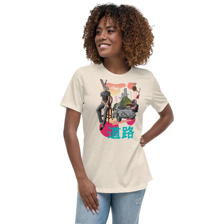 BUNNY N BEETLE - Women’s Relaxed T-Shirt - Heather Prism Natural / S - Women’s T-Shirt