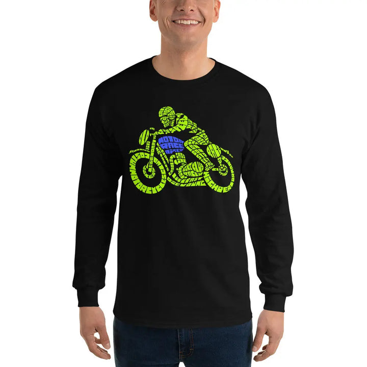 CAFE RACER - Long Sleeve Shirt - Black / S - Unisex Long Sleeve