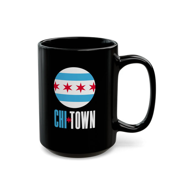 CHI-TOWN - 15oz Black Mug - 15oz - Mugs & Drinkware