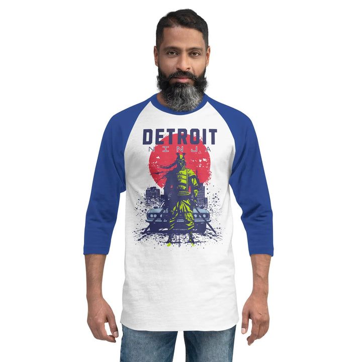 DETROIT NINJA - 3/4 sleeve raglan shirt - Unisex Raglan 3/4 Sleeve Shirt