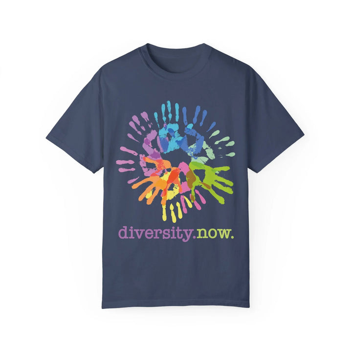 Diversity Now Unisex Garment-Dyed T-Shirt - Embrace Inclusivity and Colorful Expression - Midnight / S - T-Shirt