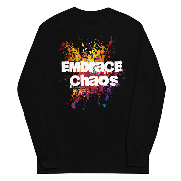 EMBRACE CHAOS - Long Sleeve Shirt - Black / S - Unisex Long Sleeve