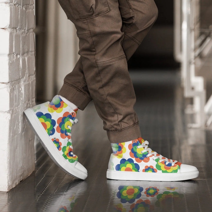 FLOWER POWER - high top canvas shoes - Shoes