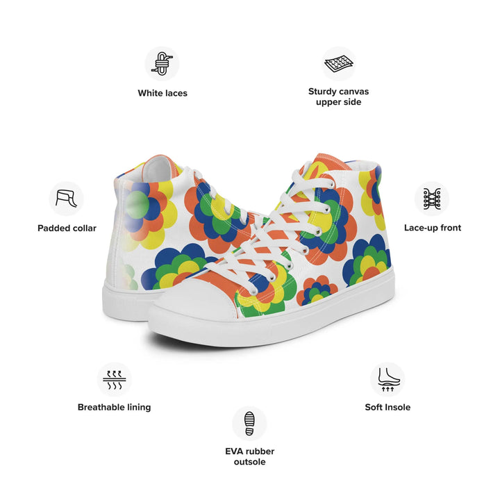 FLOWER POWER - high top canvas shoes - Shoes