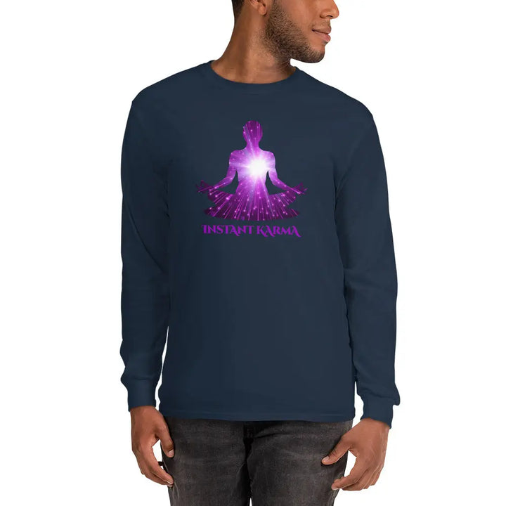 INSTANT KARMA - Long Sleeve Shirt - Navy / S - Unisex Long Sleeve