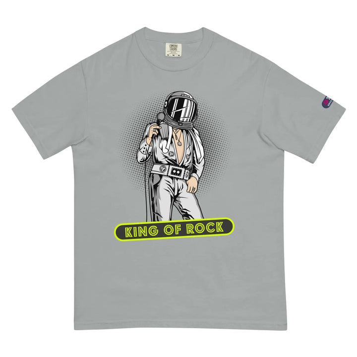 KING OF ROCK - Unisex Heavyweight T-Shirt - Granite / S - Unisex T-Shirt