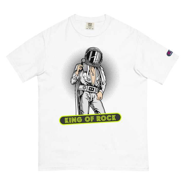 KING OF ROCK - Unisex Heavyweight T-Shirt - White / S - Unisex T-Shirt