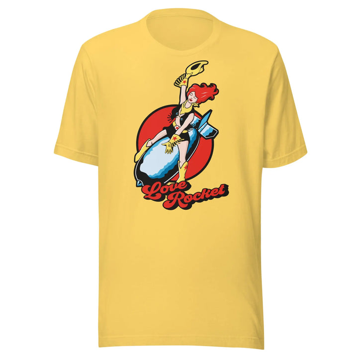 LOVE ROCKET - Unisex T-Shirt - Yellow / S - Unisex T-Shirt