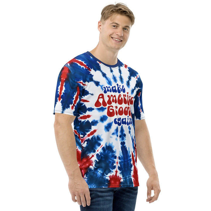 MAKE AMERICA GROOVY AGAIN - tie-dyed t-shirt with all-over print