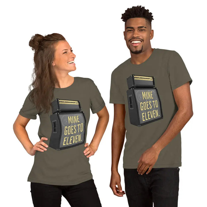MINE GOES TO 11 - Unisex T-Shirt - Army / S - Unisex T-Shirt