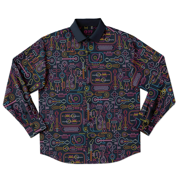 MUSIKA - Long Sleeve Button Down Shirt - XS - Long Sleeve Button Down Shirt