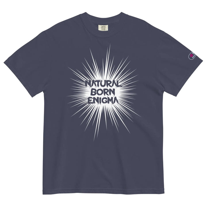 NATURAL BORN ENIGMA - Unisex Heavyweight T-Shirt - True Navy / S - Unisex T-Shirt