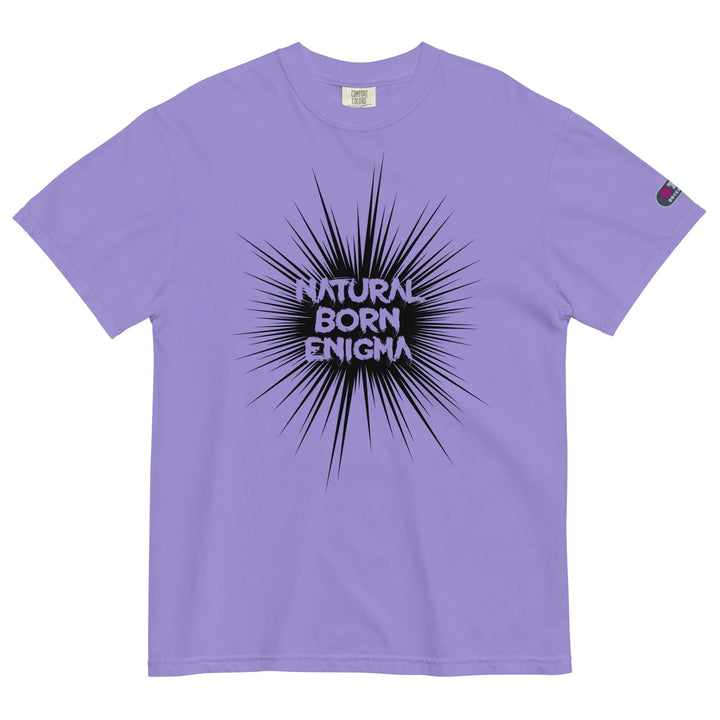 NATURAL BORN ENIGMA - Unisex Heavyweight T-Shirt - Violet / S - Unisex T-Shirt