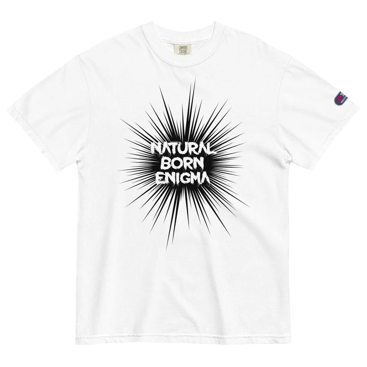 NATURAL BORN ENIGMA - Unisex Heavyweight T-Shirt - White / S - Unisex T-Shirt