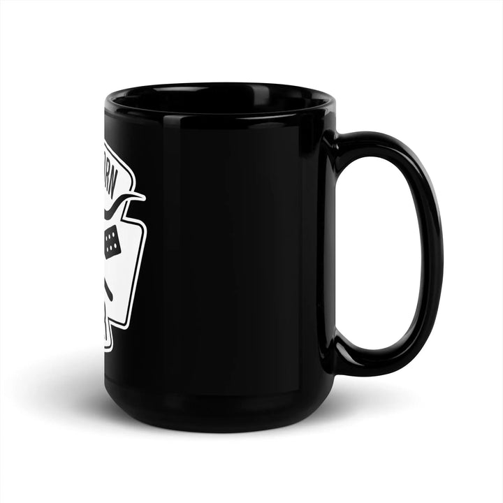 NATURAL BORN GRILLER - Black Glossy Mug - Mugs & Drinkware