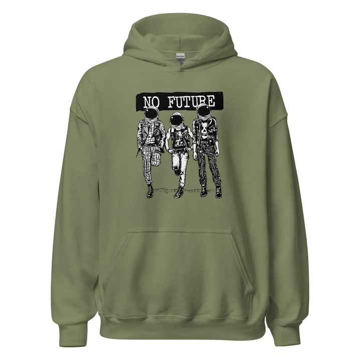 NO FUTURE - Unisex Hoodie - Military Green / S - Unisex Hoodie