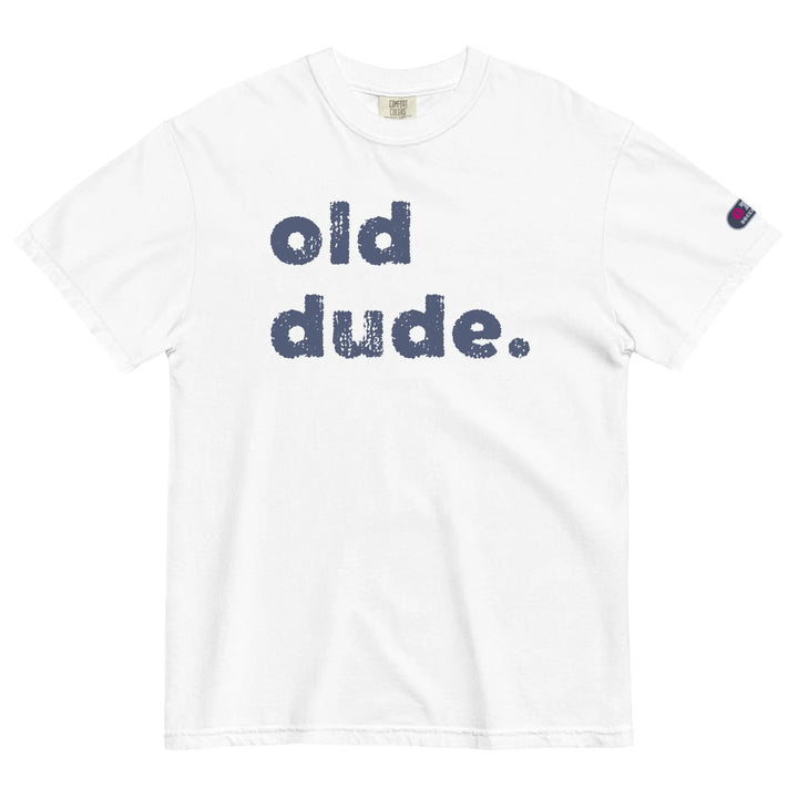 OLD DUDE - Unisex heavyweight t-shirt - White / S - Unisex T-Shirt