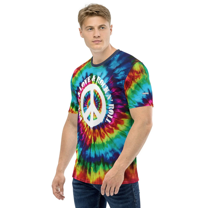 PEACE N LOVE N ROCK N ROLL T-Shirt with All-Over Print - Unisex T-Shirt