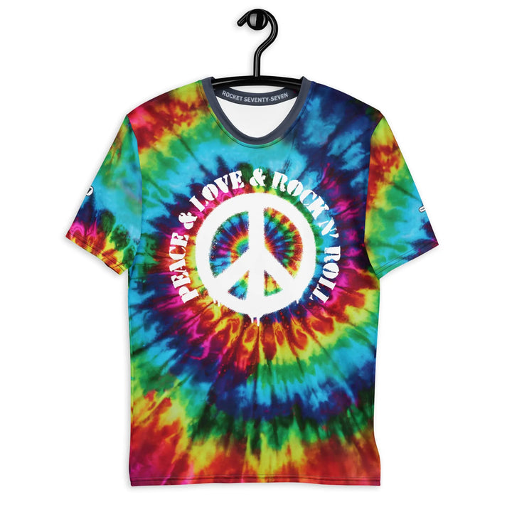 PEACE N LOVE N ROCK N ROLL T-Shirt with All-Over Print - Unisex T-Shirt