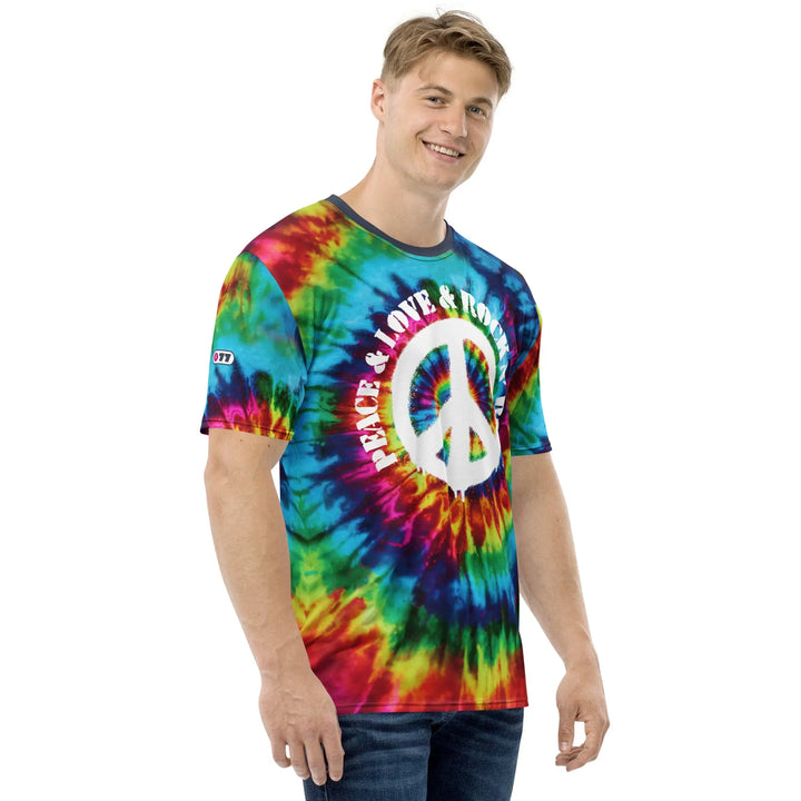 PEACE N LOVE N ROCK N ROLL T-Shirt with All-Over Print - Unisex T-Shirt