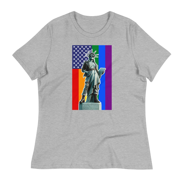 PRIDE N LIBERTY - Women’s Relaxed T-Shirt - Athletic Heather / S - Women’s T-Shirt