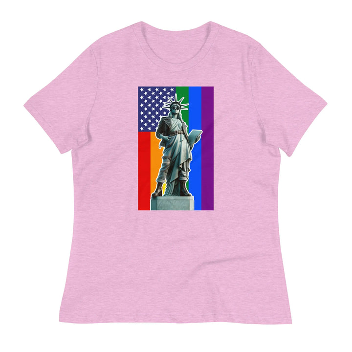 PRIDE N LIBERTY - Women’s Relaxed T-Shirt - Heather Prism Lilac / S - Women’s T-Shirt
