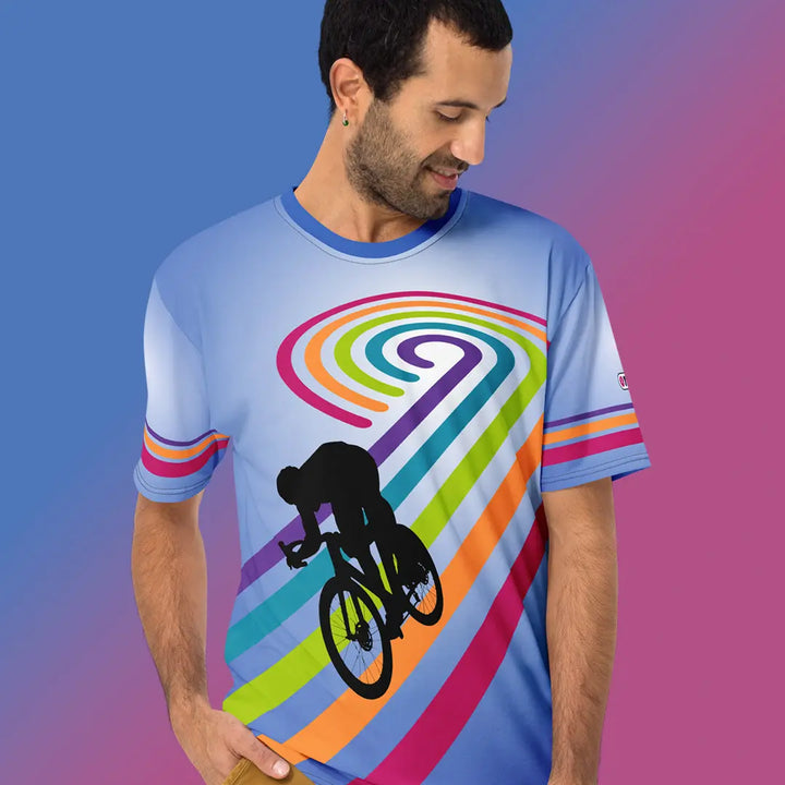 Retro 70s Pop-Art Cycling T-Shirt | Breathable Fabric | Vintage Bicycle Tee - Unisex T-Shirt