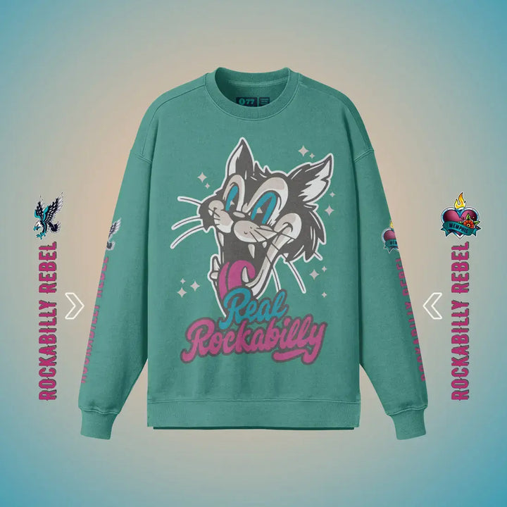 Real Rockabilly Sweat Shirt and Joggers Outfit - Sweatshirt