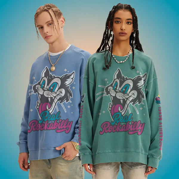 Real Rockabilly Sweat Shirt and Joggers Outfit - Sweatshirt