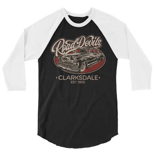 ROAD DEVILS CLARKSDALE - 3/4 sleeve raglan shirt - XS - Unisex Raglan 3/4 Sleeve Shirt