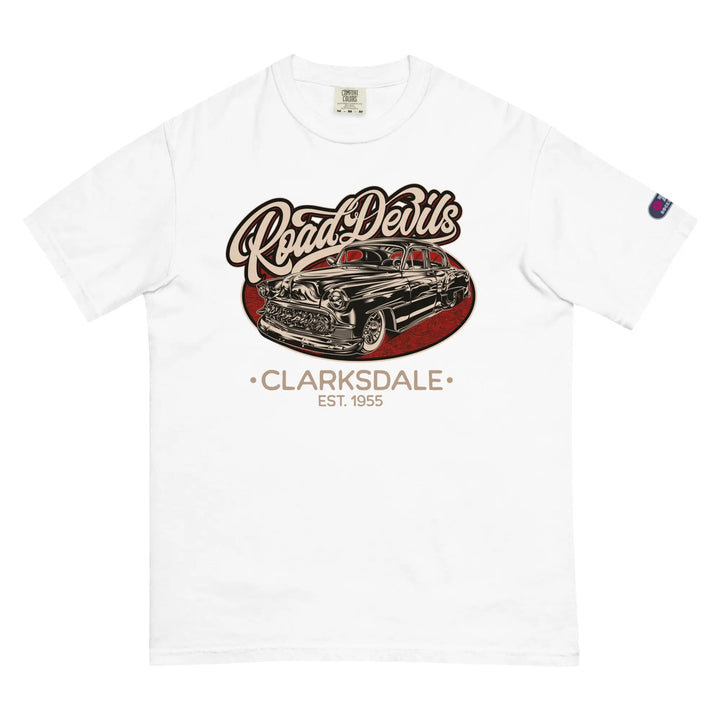 ROAD DEVILS CLARKSDALE - Unisex Heavyweight T-Shirt - White / S - Unisex T-Shirt