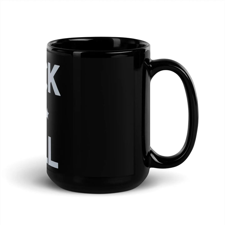ROCK N ROLL - Black Glossy Mug - Mugs & Drinkware