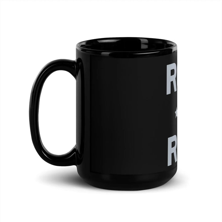 ROCK N ROLL - Black Glossy Mug - Mugs & Drinkware
