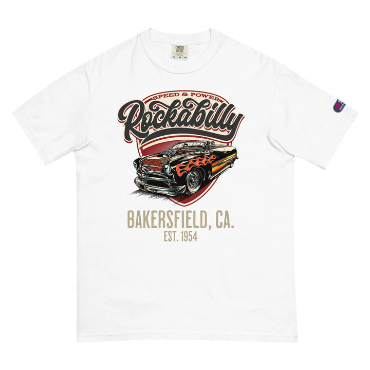 ROCKABILLY BAKERSFIELD - Unisex Heavyweight T-Shirt - White / S - Unisex T-Shirt