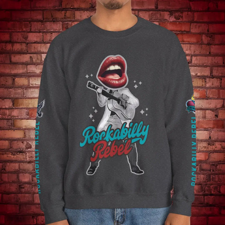 Rockabilly Rebel Crewneck Sweatshirt - Sweatshirt