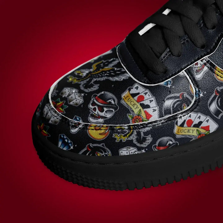 Rockabilly Tattoo Shoes - Core Low Shoes - AOP