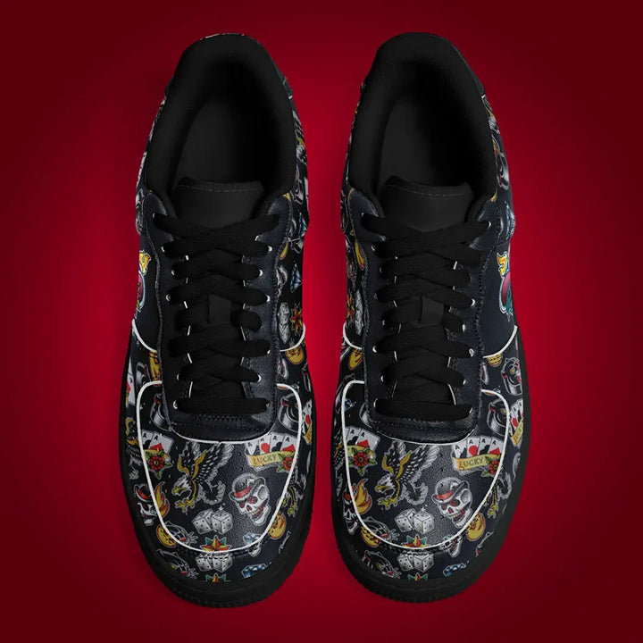 Rockabilly Tattoo Shoes - Core Low Shoes - AOP