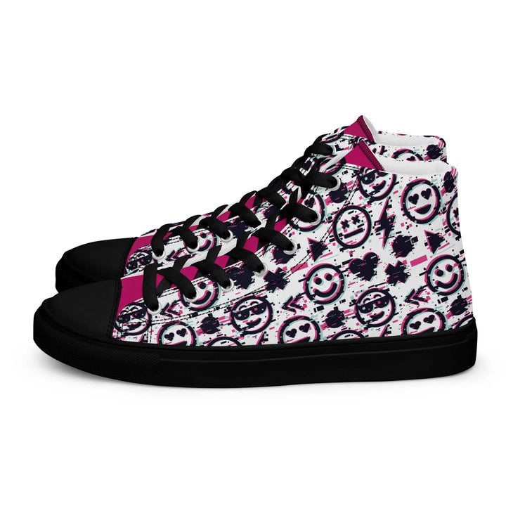 DOPE SMILE - high top canvas shoes - Black / 5 - Shoes