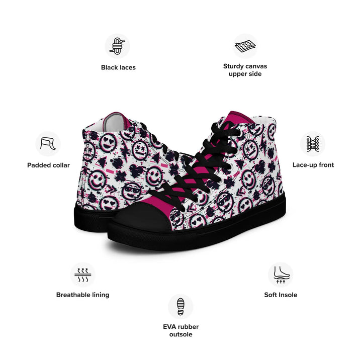 DOPE SMILE - high top canvas shoes - Shoes