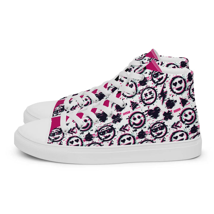 DOPE SMILE - high top canvas shoes - White / 5 - Shoes