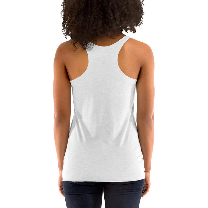 Smooth Waves Endless Days tank top on person with curly dark hair