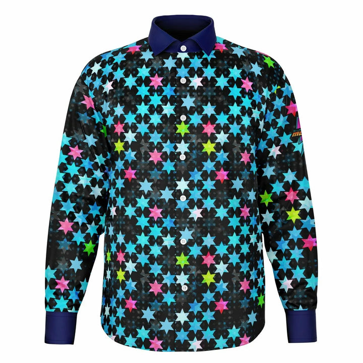 Step into the Spotlight with This Glam Rock Long Sleeve Shirt - Long Sleeve Button Down Shirt