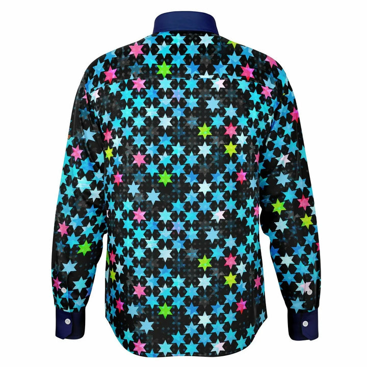 Step into the Spotlight with This Glam Rock Long Sleeve Shirt - Long Sleeve Button Down Shirt