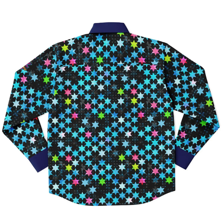 Step into the Spotlight with This Glam Rock Long Sleeve Shirt - Long Sleeve Button Down Shirt